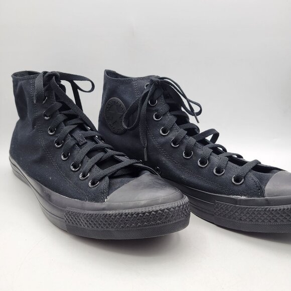 Converse Chuck Taylor All Star High Top Shoes Triple Black Sneakers Mens size 15 - Picture 1 of 10